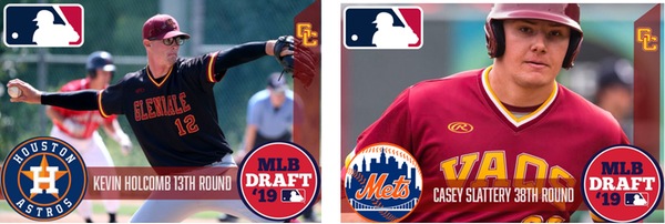 GCC Baseball Players Holcomb and Slattery get selected in MLB Draft