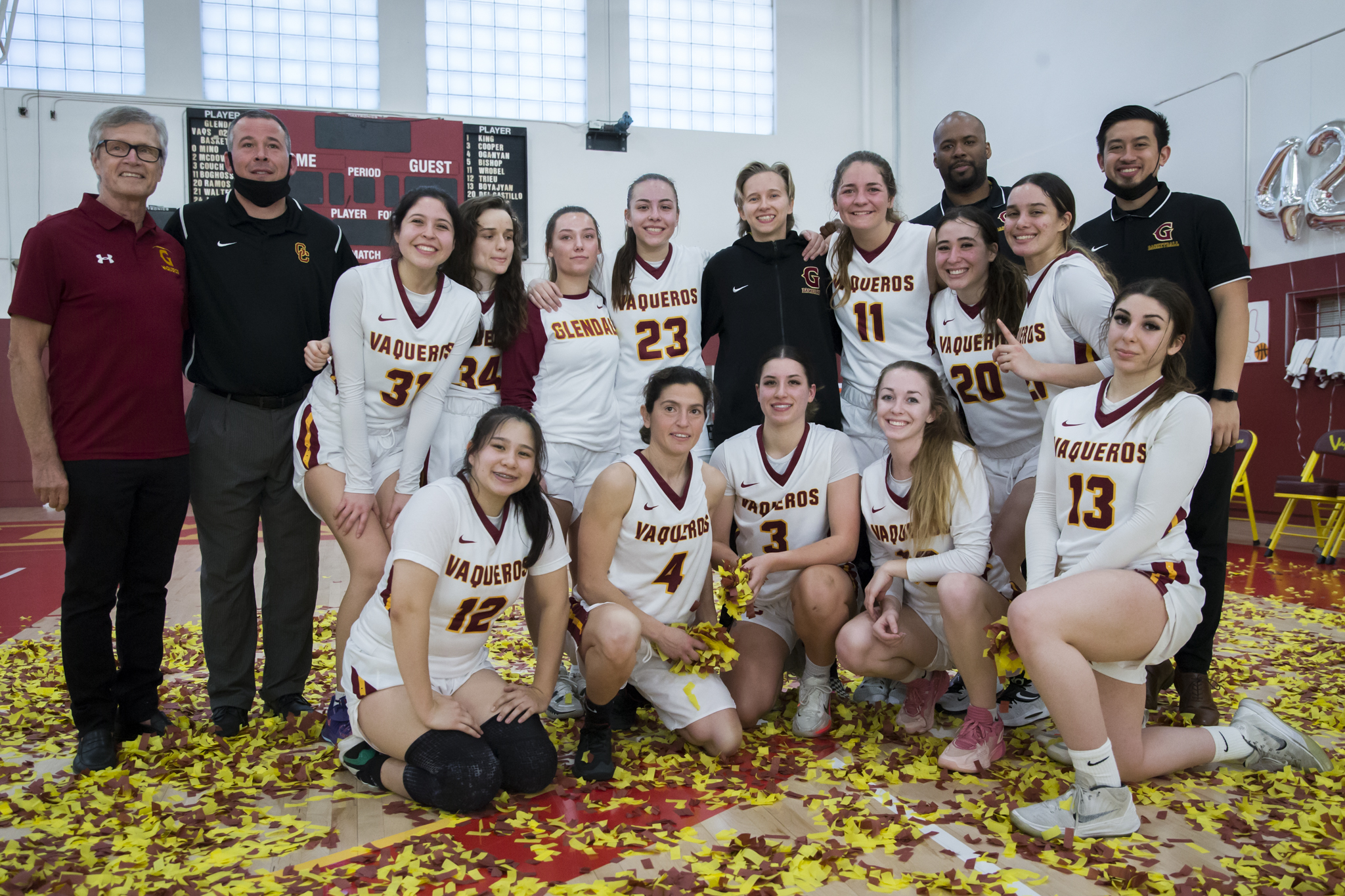 Lady Vaqs win third straight WSC South Title with 71-45 win over Citrus Feb. 18; Head Coach Joel Weiss wins 100th career game.