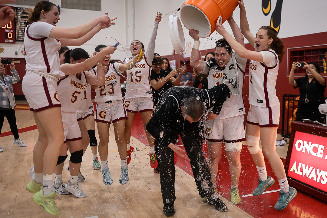 GCC WBB caps off unbeaten conference season with 72-50 win over Antelope Valley College Feb. 23; will host second round playoff game March 2 as No. 3 seed in Southern California