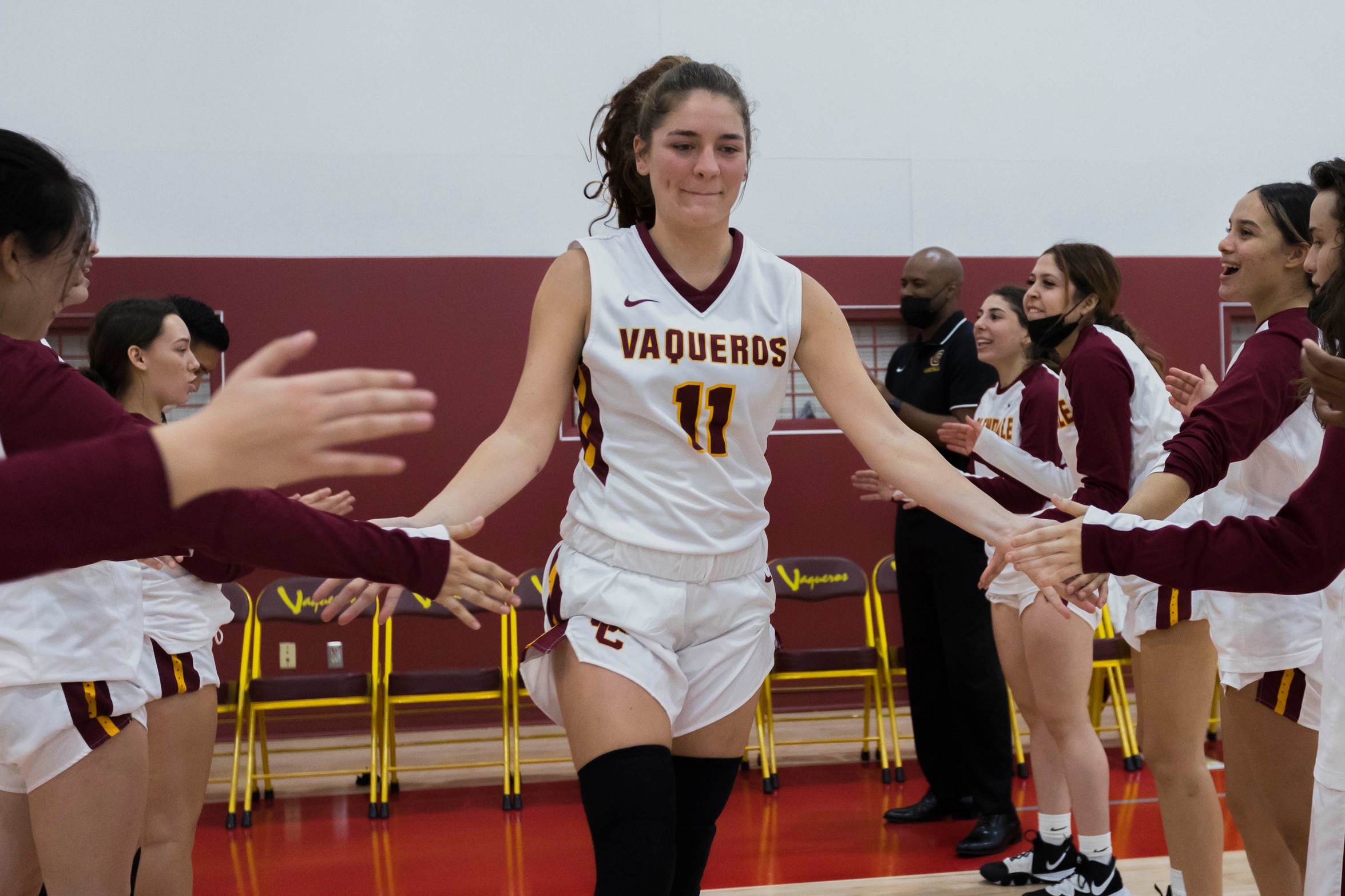Freshman Kayla Wrobel helps lead GCC Women's Basketball to 65-60 win over Moorpark; Lady Vaqs improve to 7-2.